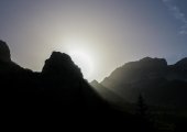 Lever de soleil dans dans la vallée de Valbona