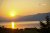 Coucher de soleil dans le lac de Prespa