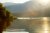 Coucher de soleil dans le lac de Prespa